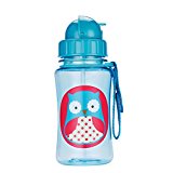 Skip Hop Zoo Straw Bottle, Holds 12 oz, Otis Owl